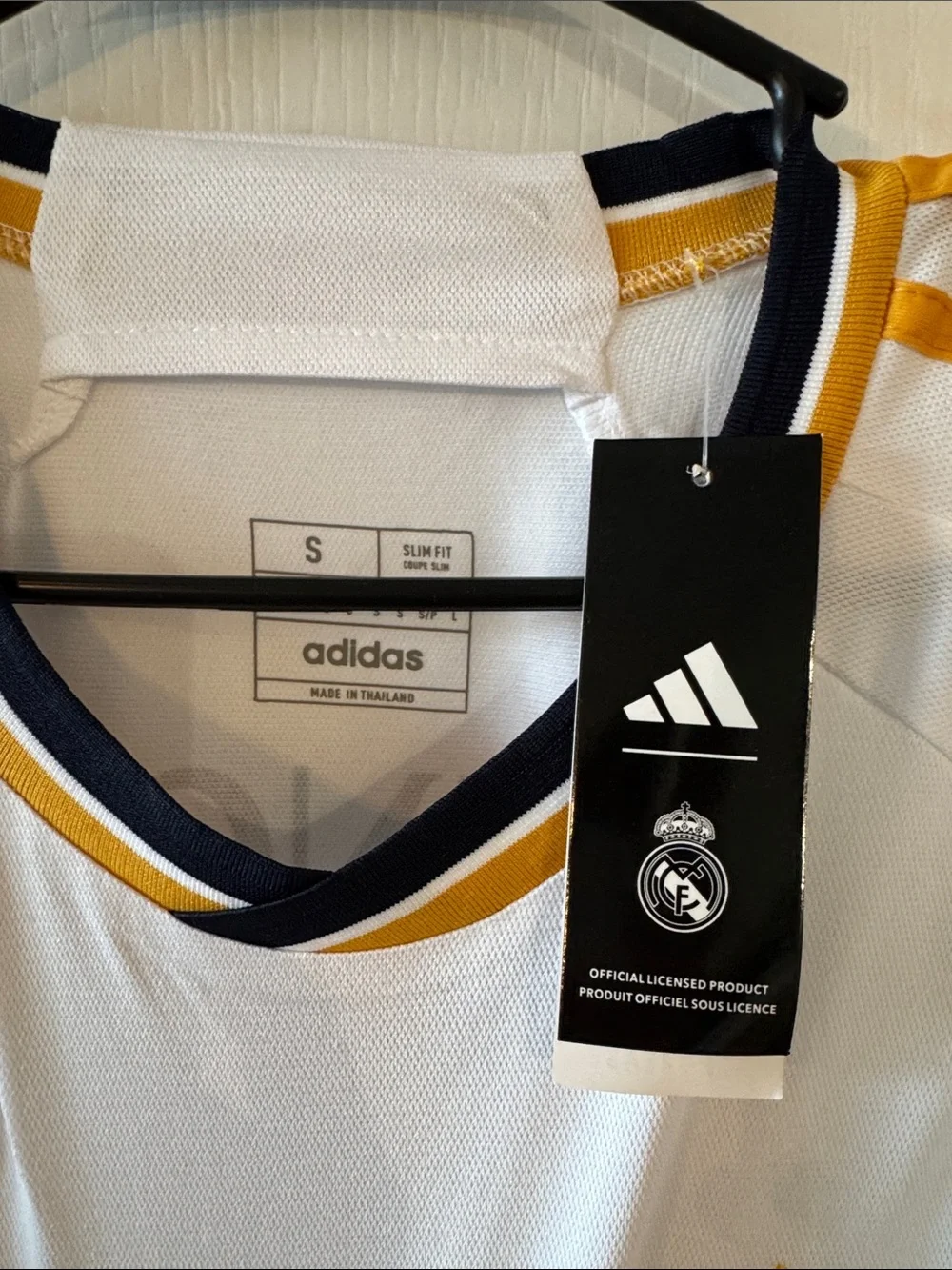 adidas Real Madrid Home Jersey - White & Gold Trim